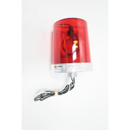 Federal Signal Vitalite Rotating Beacon Light Incandescent 110VAc Light Fixture 121S